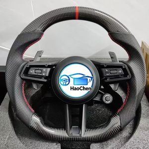 Volant en fibre de carbone avec bouton <span class=keywords><strong>SC</strong></span> Sport pour <span class=keywords><strong>Porsche</strong></span> 718 <span class=keywords><strong>911</strong></span> Cayenne Macan, volant prêt à l'emploi - Product Image 4