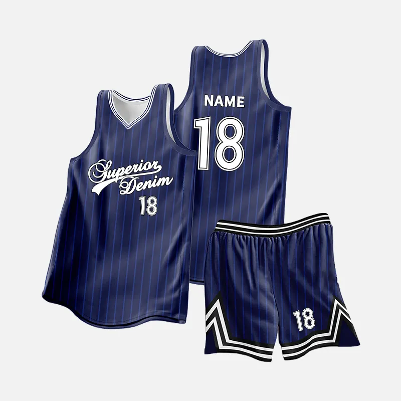 Pengiriman Dart desain sejuk pakaian olahraga kustom kualitas tinggi sublimasi Set Jersey seragam basket