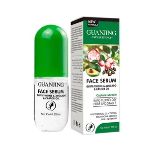 Guanjing Organic Facial Serum with Avocado & Castor Oil Anti-Wrinkle & Whitening Features Moisturizing Oil-Control Skin Serum