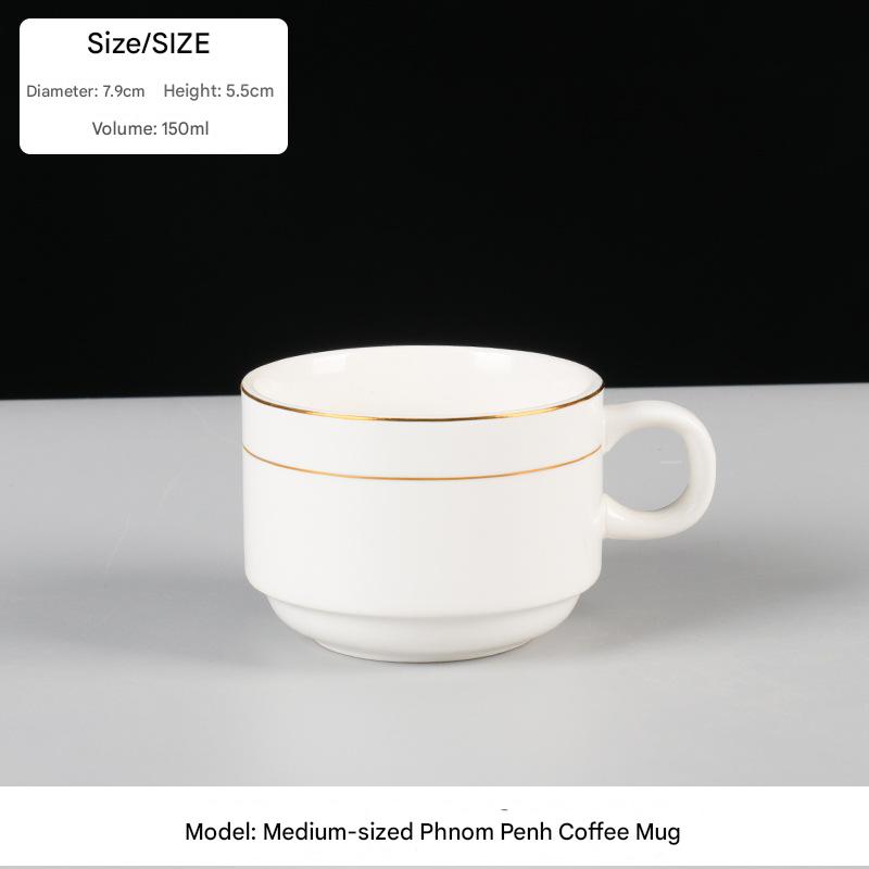 Tasse à café à bord doré 150ML