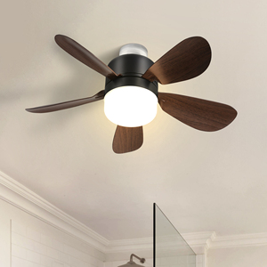 16 Inch 5 Blade Small Size E26/E27 Socket High Quality Simple Modern <b>Ceiling</b> Fan with <b>Remote</b> <b>Control</b> LED <b>Light</b> - Product Image 1