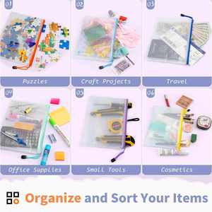 Eco-friendly Plastic <b>File</b> <b>Folders</b> Travel Essentials Organizer Clear Mesh Bags with Zipper PVC Paper <b>Folder</b> Pouches for Documents - Product Image 5