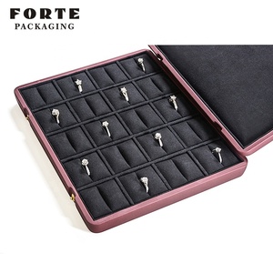 FORTE Specialty Store Jewelry <strong>Ring</strong> Tray Faux Leather Jewelry Storage Tray <strong>Plate</strong> - Product Image 4