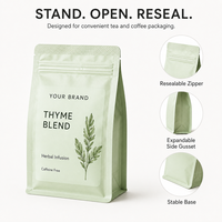 Services d'impression d'emballages personnalisés Sac d'emballage en plastique avec logo SpotUV personnalisé Pochette de support pour sac de café de qualité alimentaire Mylarbag
