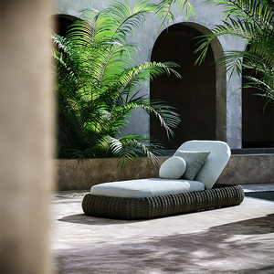 Chaise longue <span class=keywords><strong>de</strong></span> <span class=keywords><strong>jardin</strong></span> moderne imperméable en aluminium et corde pour hôtel, chaise longue <span class=keywords><strong>de</strong></span> piscine - Product Image 1