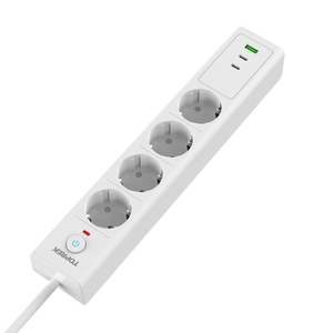 Regleta de alimentación de 3OW <span class=keywords><strong>Enchufe</strong></span> protector contra sobretensiones <span class=keywords><strong>plano</strong></span> Cable de extensión de 2 metros <span class=keywords><strong>Enchufe</strong></span> de 2 pines y toma de tierra estándar - Product Image 4