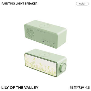 Nouvelle peinture royaume veilleuse haut-parleur charge <span class=keywords><strong>sans</strong></span> <span class=keywords><strong>fil</strong></span> charge rapide blanc bruit lumière peinture Table - Product Image 2