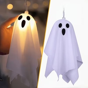 Guirlandes lumineuses fantômes, décorations d'Halloween, lumières féériques imperméables à piles pour la décoration de fête et de jardin - Product Image 5