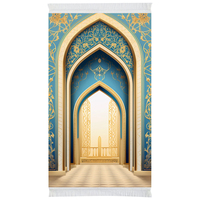 Tapis de Prière Musulman à Bas Prix et de Haute Qualité, Tapis de Prière Doux et Confortable en Éponge avec Motifs Imprimés