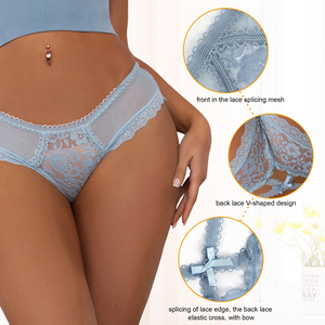 <span class=keywords><strong>Culottes</strong></span> Grande Taille Sexy pour Femme avec Nœud, Dentelle Florale Brodé et Découpes – Vente en Gros - Product Image 2