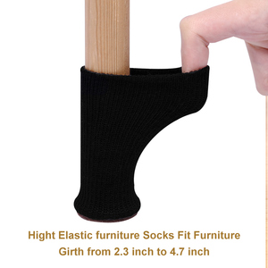 Yüksek elastik örme sandalye bacak zemin koruyucular, çift kalınlığı mobilya patik seti mobilya bacak çorap kapakları - Product Image 5