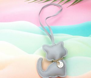 Cute Cartoon Cat Keychain Multi-Color PU Leather Bag Charm Fashion Car <b>Key</b> <b>Ring</b> Luggage Hanger Gift for Women & Girls Wholesale - Product Image 6