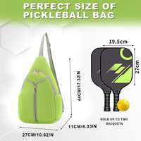 Sac à bandoulière et sac à dos de pickleball réglable unisexe pour enfants et adultes, sac de sport réutilisable pour les voyages en plein air