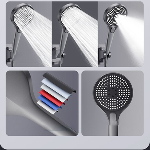 New Design 5 Mode Handheld Shower Head High Flow Rate <b>Spray</b> Gunmetal Finish for Hotel Bath Shower Faucet System - Product Image 3