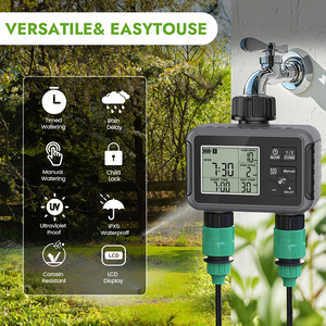 Temporizador de agua digital inteligente de 2 salidas al por mayor dispositivo de riego impermeable automático controlador de riego - Product Image 4