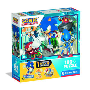 CLEMENTONI - Puzzle SONIC-3 en boîte carrée de 180 pièces - Product Image 1