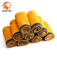 ST kuning MIG/Plasma lengan kabel obor las produk keselamatan Kevlar dijahit penutup kulit tahan api
