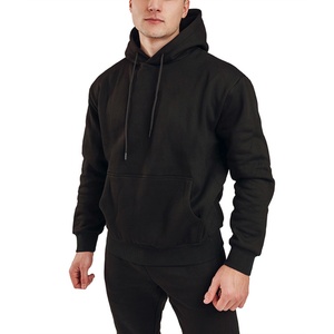 Sudadera con Capucha Extra Grande para Hombre, Color Marrón Personalizado, Sudadera de Algodón Lisa, Sudadera Extra Grande para Hombre con Hombros Caídos, Sin Cordones - Product Image 5