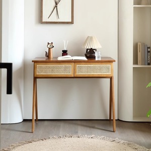 Nordic Style <b>Solid</b> <b>Wood</b> <b>Desk</b> With Drawer Home Office Furniture For Bedroom And Small Apartment Use - Product Image 4