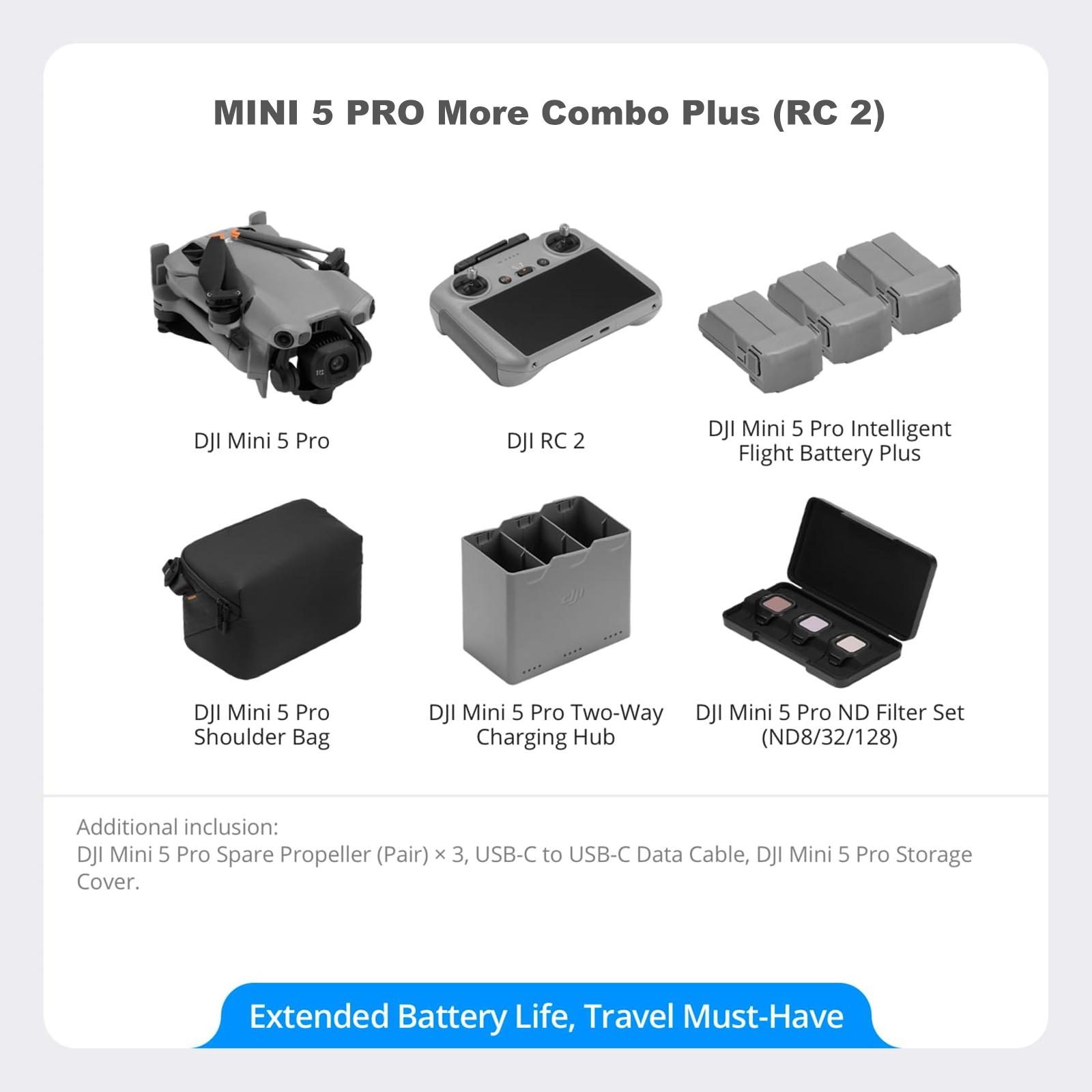 MINI 5 PRO Fly More Combo Plus (RC 2)