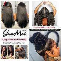 Extensions de cheveux brésiliens Yaki à bande lumineuse pour femmes noires, en Microlink, mèches de cheveux humains, crépus, Yaki léger, Microloop