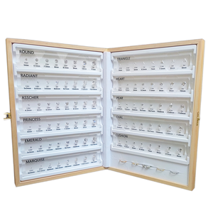 Colección de gráficos de medición del tamaño del quilate de diamantes 11 formas 5a CZ GEM Diamond tamaño comparativo gráfico - Product Image 1
