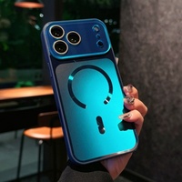 Coque de téléphone magnétique en verre AG mat de haute qualité pour iPhone 13 14 15 16 17 Pro Max, coque arrière rigide gravée au laser, vente en gros