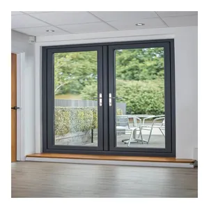Waterproof window with built in blinds black sliding aluminium doors and windows