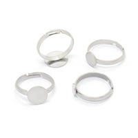 Edelstahl Verstellbare Ringrohlinge für Kinder DIY Ringbasis-Einstellungen Schmuckherstellung Zubehör