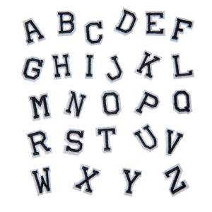 Patch brodé thermocollant mini lettre colorée de 2 cm de hauteur - Product Image 2