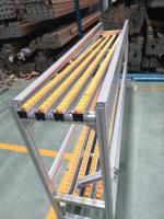 LANGLE Gravity Flow Rail PE/ABS Wheel Pallet Conveyor Industrial Placon Roller Track untuk Sistem Rak Geser