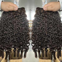 Vente en gros de mèches de cheveux humains bouclés bruts de qualité 12A, origine Birmanie # 2 extensions de cheveux humains à double trame brun foncé pour femmes noires