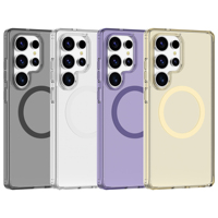 Étui de protection transparent violet Soonleader pour téléphone portable S25 Ultra, anti-rayures, TPU+PC, antichoc, magnétique