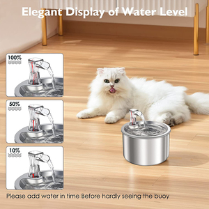Nuevo Diseño <span class=keywords><strong>2025</strong></span> Bebedero y Comedero Inteligente de Acero Inoxidable con Filtro de Circulación Automática para Perros y Gatos, Dispensador de Agua para Mascotas de Gran Capacidad de 2L - Product Image 4