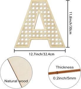 Rattan in legno rustico lettere per la decorazione della parete <span class=keywords><strong>di</strong></span> casa dipinta <span class=keywords><strong>di</strong></span> matrimonio Nursery segno per Baby Shower - Product Image 4