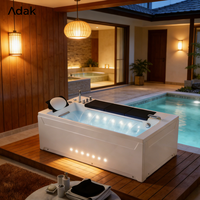 Baignoire autoportante rectangulaire en acrylique Adak WB-5016L/R avec drain, portable, écologique, garantie 5 ans, facile à nettoyer, pour immersion profonde