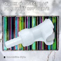 Raccord rapide pour tuyau en plastique 1/4\", raccords à barbelure pour tuyau, valve en ligne à fermeture, valve d'air et d'eau femelle, raccord rapide à déconnexion rapide, lisse