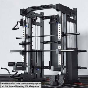 Station de musculation multifonctionnelle professionnelle en plastique ABS durable pour la maison – Machine Smith pour entraînement de force - Product Image 5