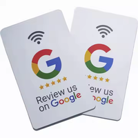 Carte de visite personnalisée QR Code pour médias sociaux Programmable NFC Google Review TAP carte RFID puce de proximité