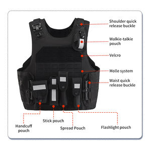 SIVI セキュリティベスト 迷彩 タクティカルプレートキャリアベスト 多機能タクティカルベスト クイックリリース - Product Image 3