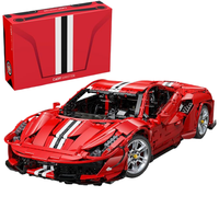 Cada C61042 MOC 1:8 GTE 488 Véhicule RC Rouge Super Sport Voiture de Course Italienne Modèle de Présentation Kits Cadeau pour Adulte Blocs de Construction