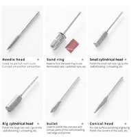 Mini Electric Nail Grinder Pen-type Electric Tools Pedicure Nail File Art Polishing Tools Ceramic Nail Drill Bits Set