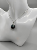 14-15mm 3A grade noir paon 18K or pur S925 véritable collier de perles naturelles de tahiti pendentif de perles baroques de tahiti