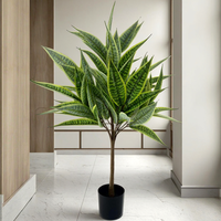 Árbol Artificial de Sansevieria, 2 Piezas, Estilo Nórdico, Decoración de Plantas de Polietileno, Graduación, Año Nuevo, Autorriego, Orificio de Drenaje, Decoración del Hogar