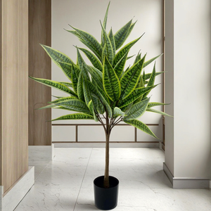 Árbol Artificial de <span class=keywords><strong>Sansevieria</strong></span>, 2 Piezas, Estilo Nórdico, Decoración de Plantas de Polietileno, Graduación, Año Nuevo, Autorriego, Orificio de Drenaje, Decoración del Hogar - Product Image 4