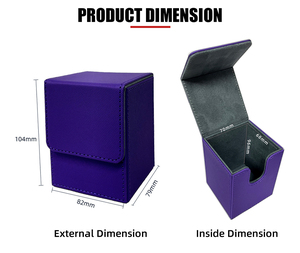 Boîte de rangement pour cartes à collectionner en cuir PU de haute qualité Torson, vente chaude, boîtes de rangement pour jeux de cartes TCG/CCG/LCG cousues à la main pour le rangement de jeux de cartes - Product Image 2