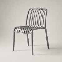 Chaise de salle à manger empilable en plastique pour restaurant, vente en gros
