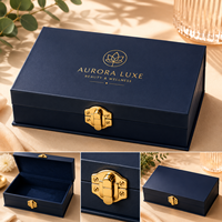 Boîte-cadeau de luxe en carton noir, personnalisable avec logo, grand format, emballage magnétique, vente en gros EXW