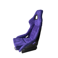 Siège baquet de course en microfibre suédée de haute qualité, coque noire scintillante, siège de simulateur de course universel