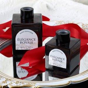 Nuevo estilo de lujo Oficina Hogar 100mL 200ml Aire fresco Aromaterapia Botella de vidrio Fragancia sin fuego Aceite esencial Difusor de caña - Product Image 3